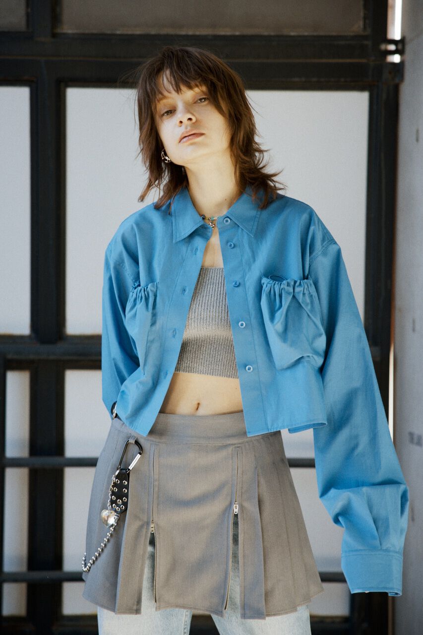 SLY「GATHER POCKET CROPPED シャツ」|シャツ・ブラウス|
