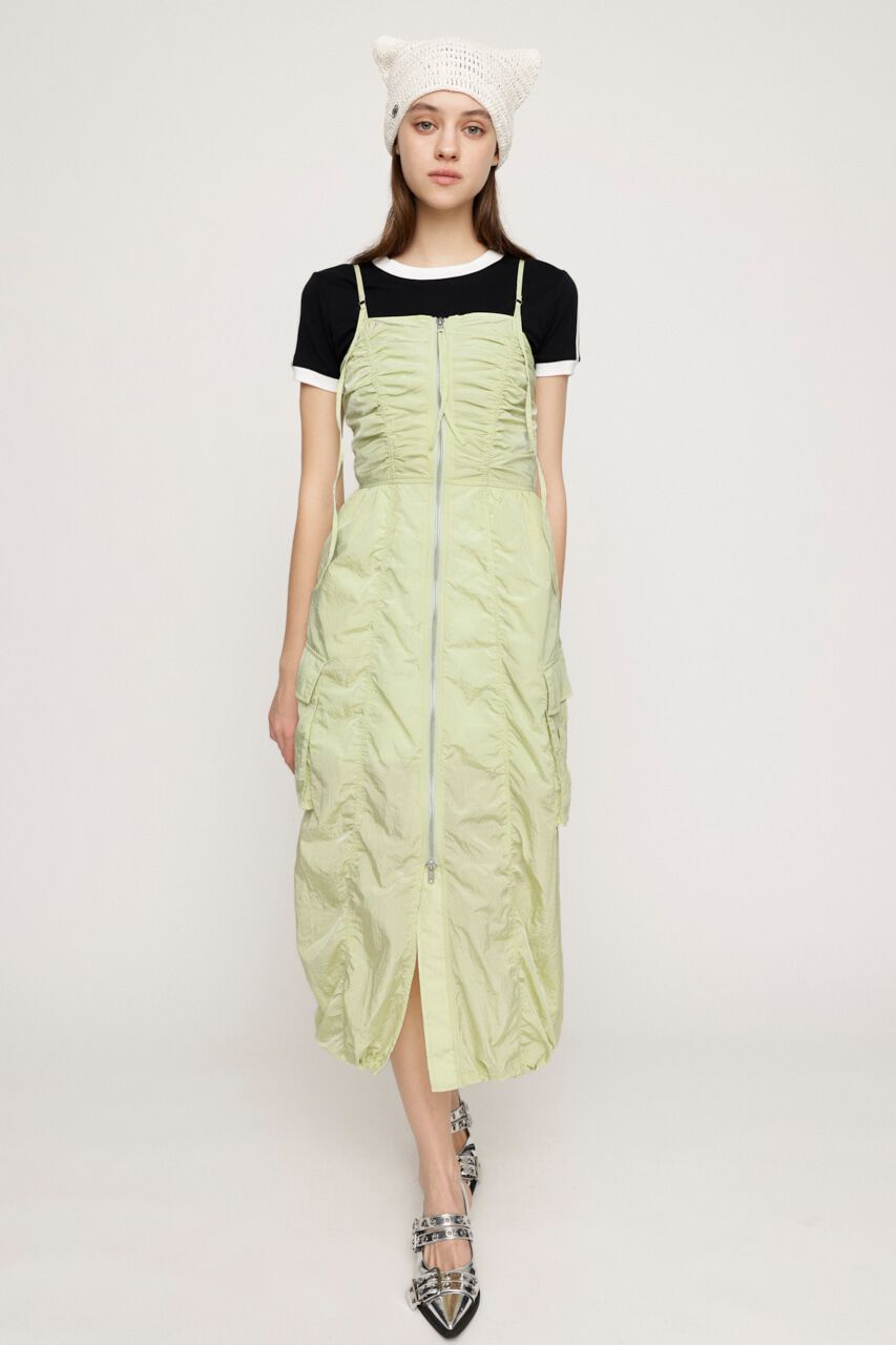 SLY「FRONT ZIP GATHER CAMI ワンピース」|ワンピース|