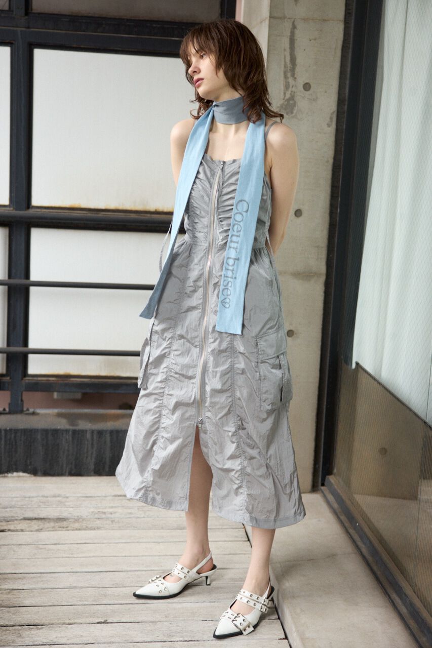 SLY「FRONT ZIP GATHER CAMI ワンピース」|ワンピース|