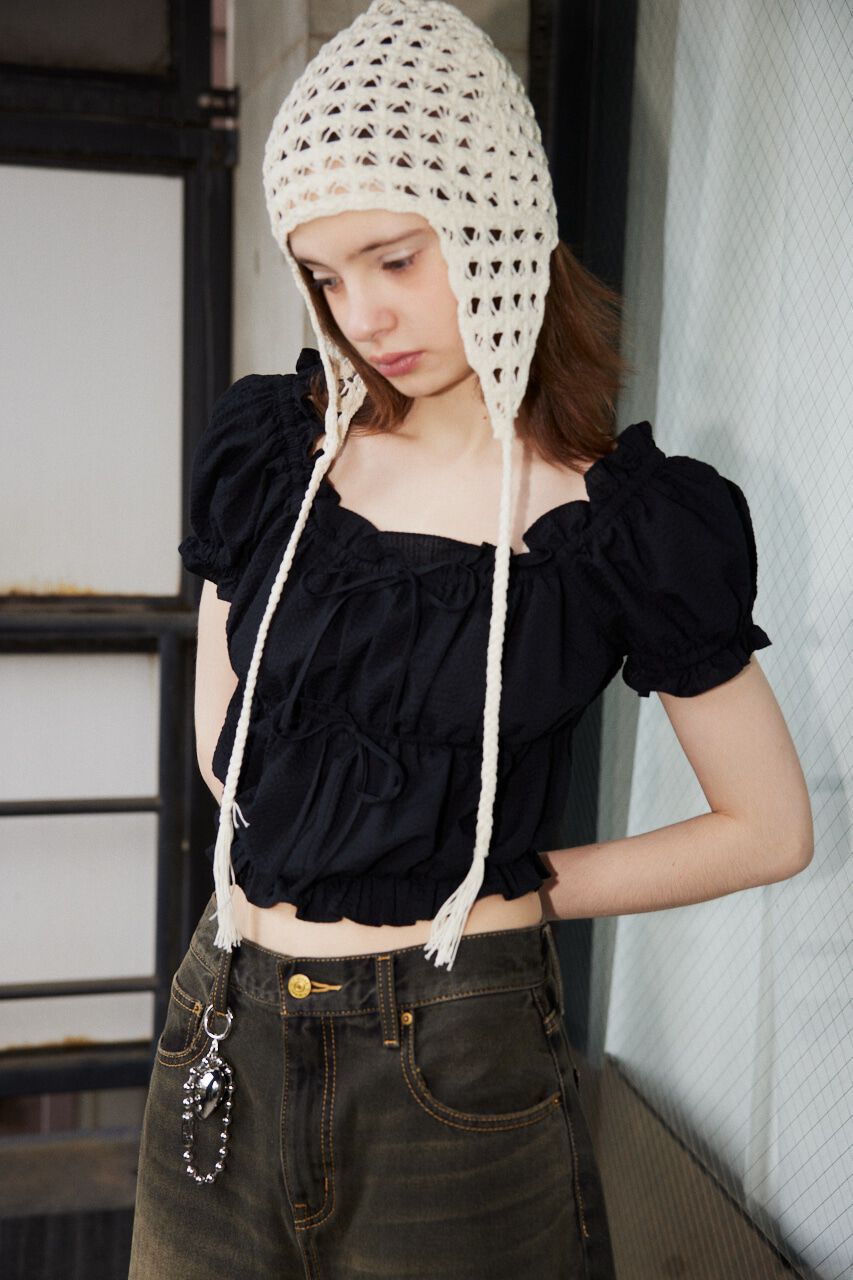 SLY「GATHER RIBBON ブラウス」|シャツ・ブラウス|