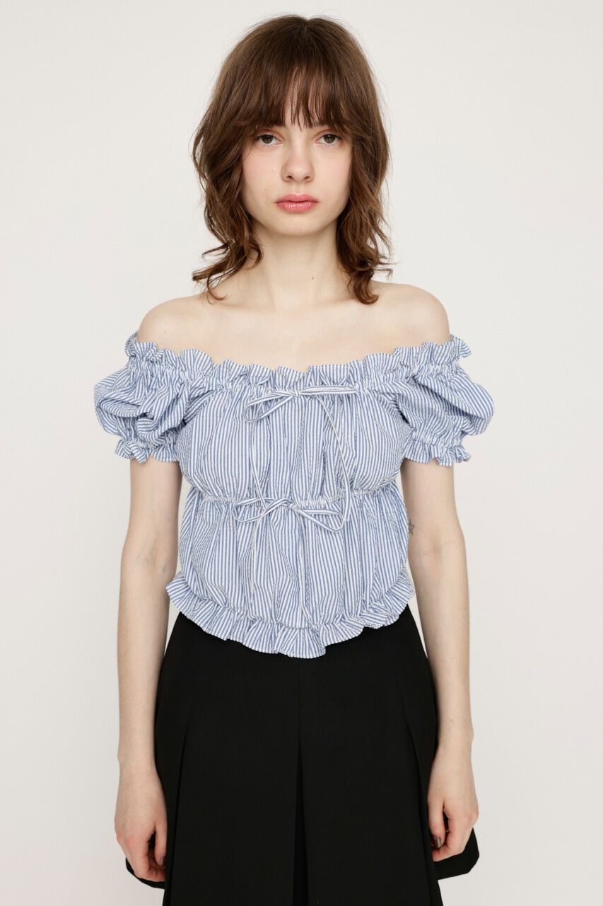 SLY「GATHER RIBBON ブラウス」|シャツ・ブラウス|