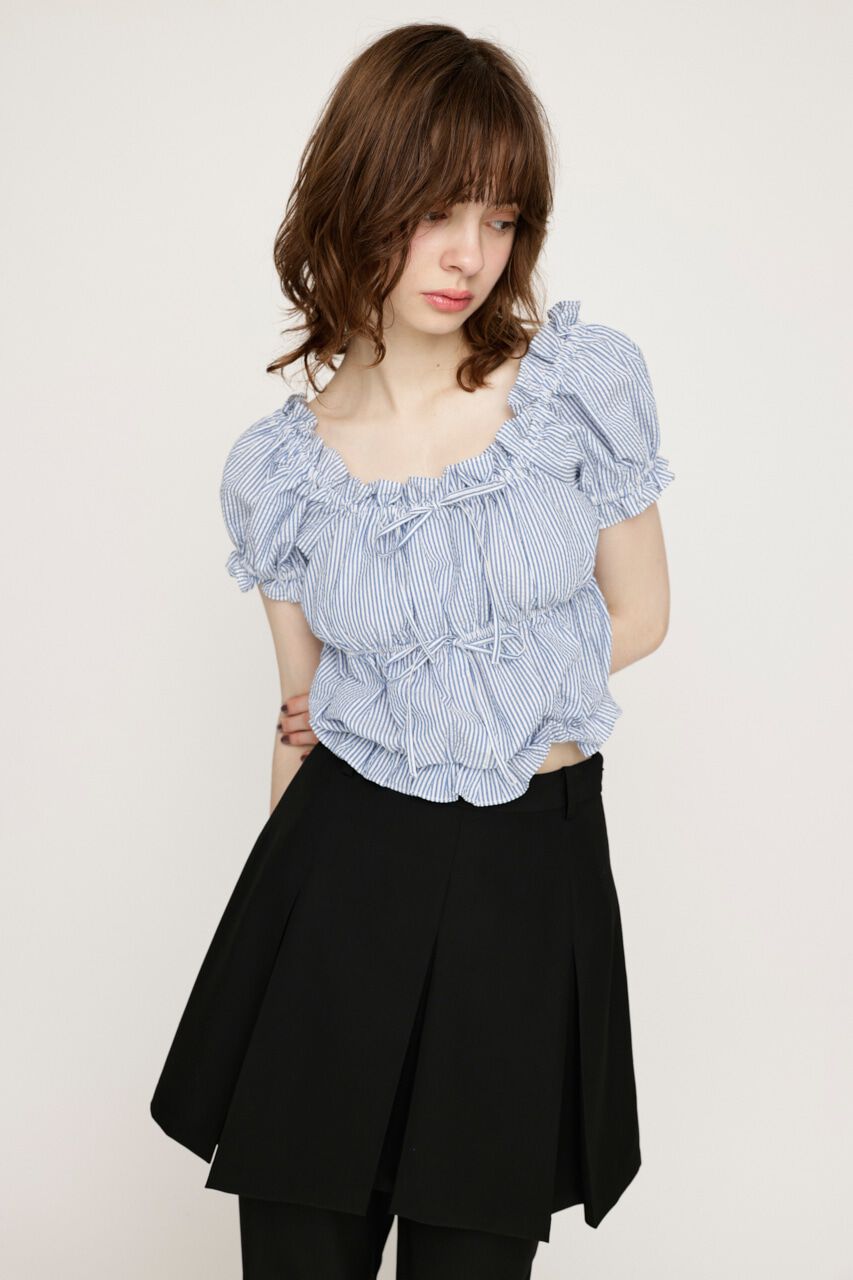 SLY「GATHER RIBBON ブラウス」|シャツ・ブラウス|