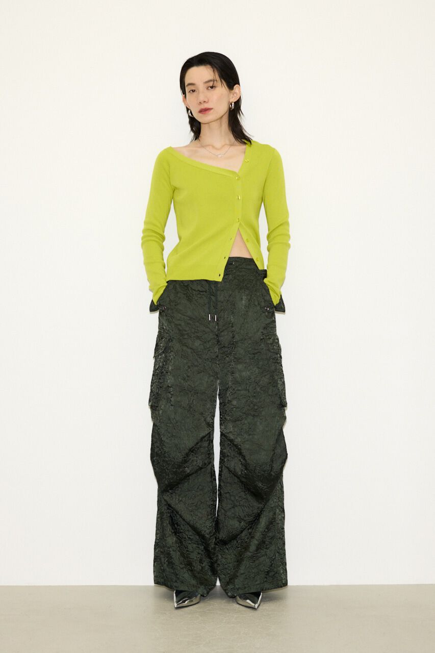 SLY「WRINKLE SATIN CARGO パンツ」|その他|L/BLK1