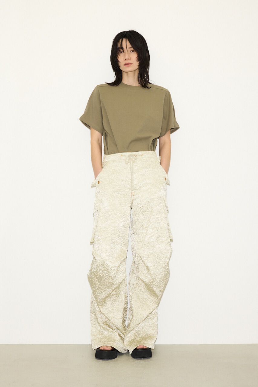 SLY「WRINKLE SATIN CARGO パンツ」|その他|ECRU