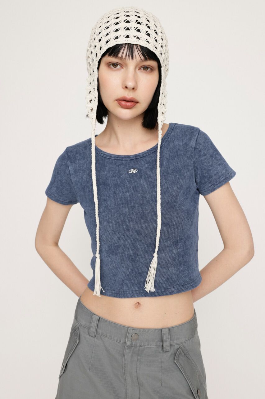 SLY「AGING CUT COMPACT トップス」|Tシャツ・カットソー|BLU