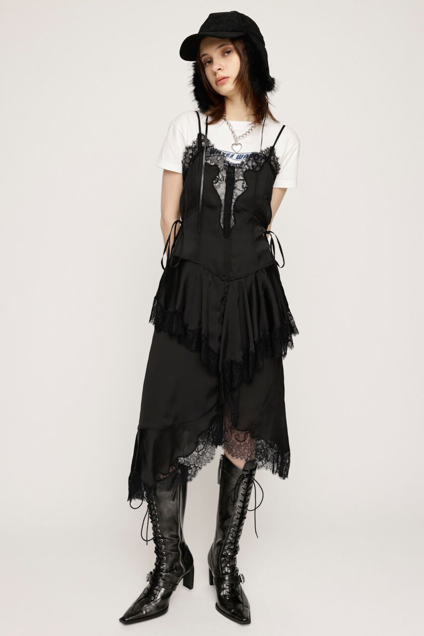 SLY「BLURRING LEOPARD CAMI ドレス」|ワンピース|BLK