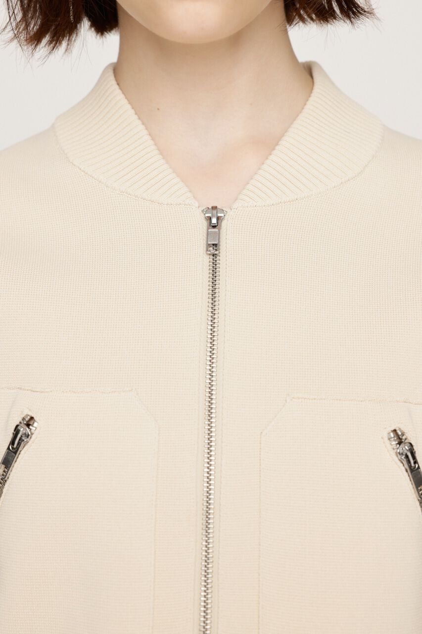 SLY「FINE TOUCH KNIT ブルゾン」|ブルゾン・スタジャン|