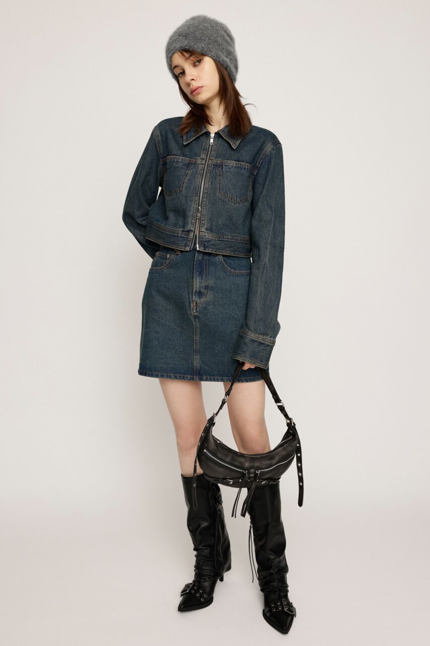 SLY「FRONT ZIP DENIM JK-AB」|デニムジャケット|