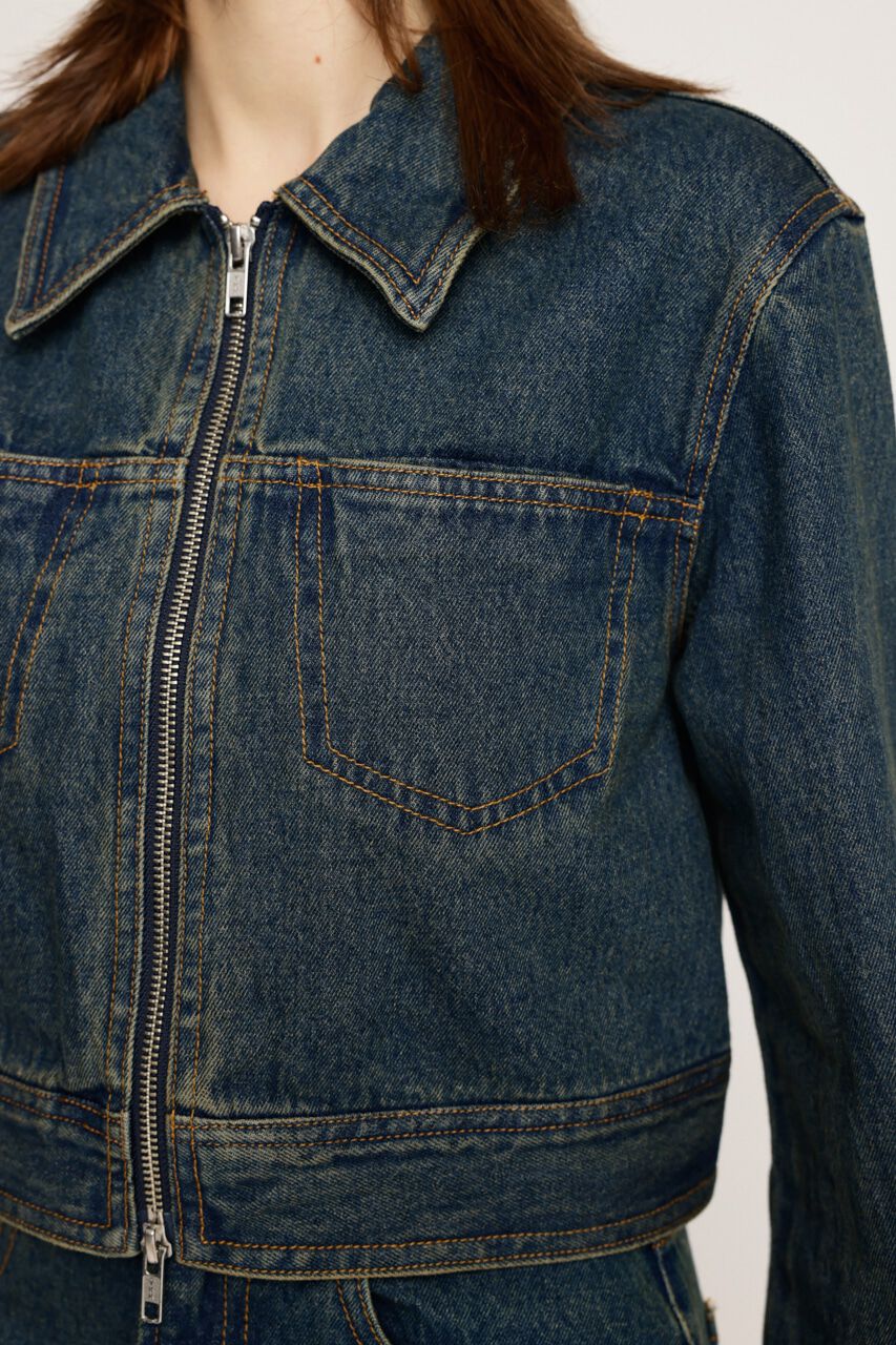 SLY「FRONT ZIP DENIM JK-AB」|デニムジャケット|