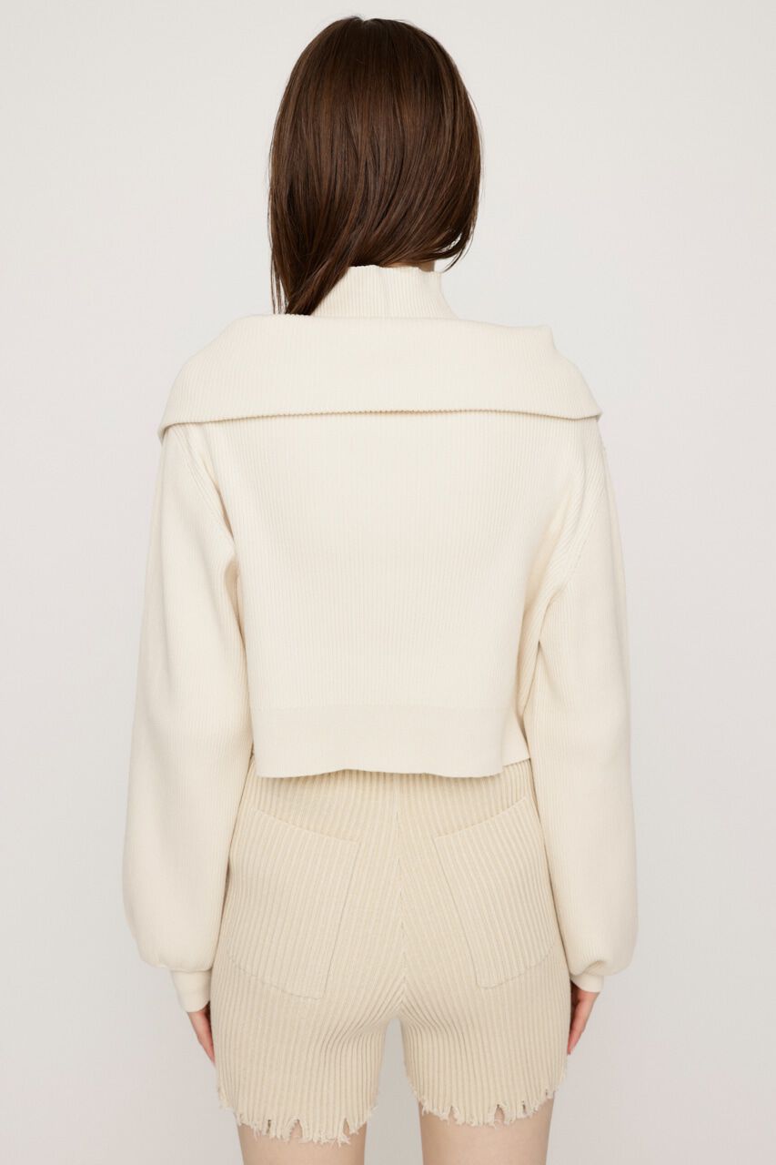 SLY「COLLAR ZIP CROP 2P トップス」|ニット・セーター|