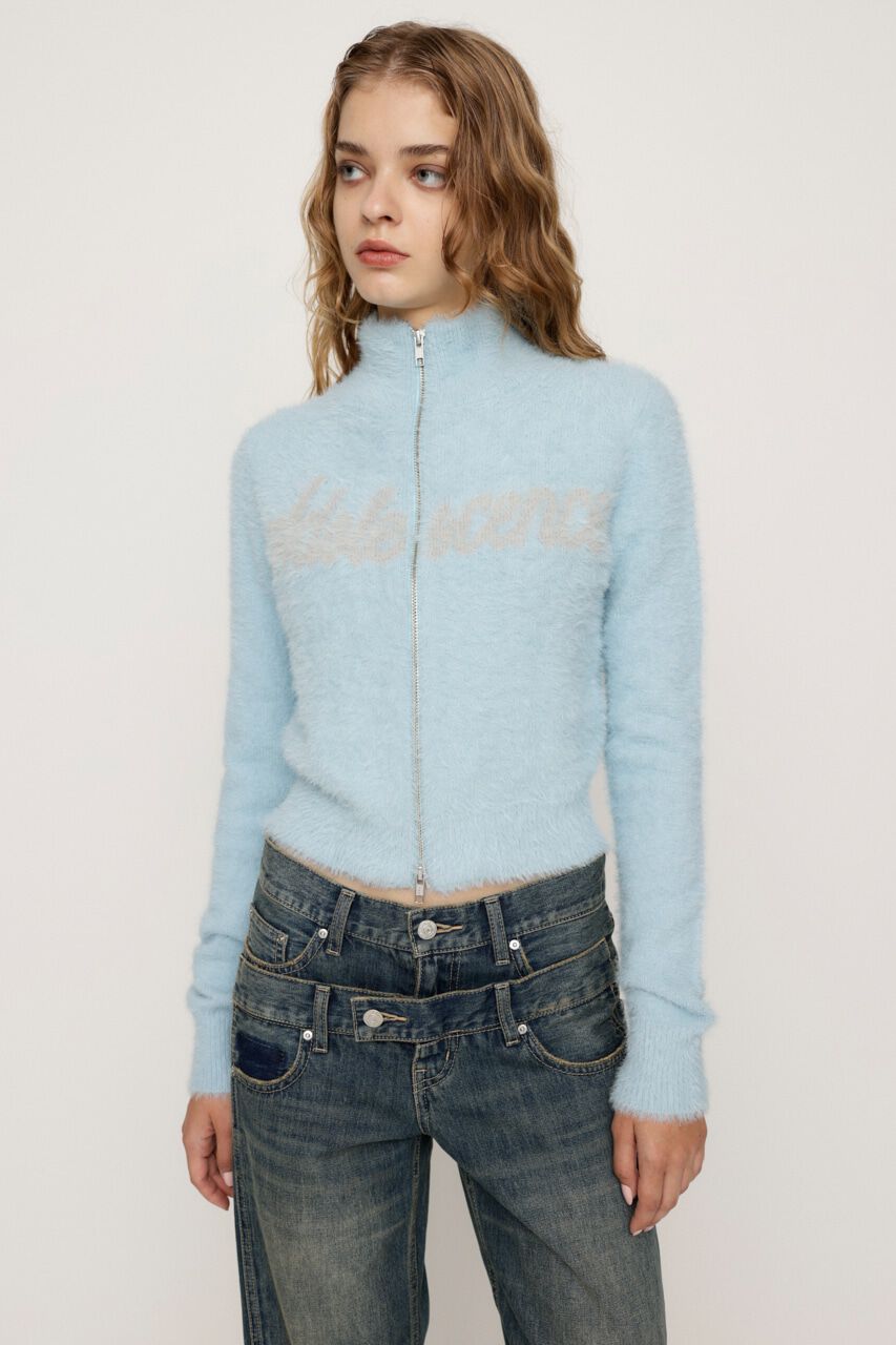 SLY「ZIP UP JQ LOGO トップス」|ニット・セーター|