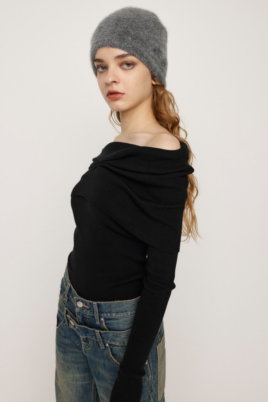 SLY「OFF SHOULDER KNIT トップス」|ニット・セーター|