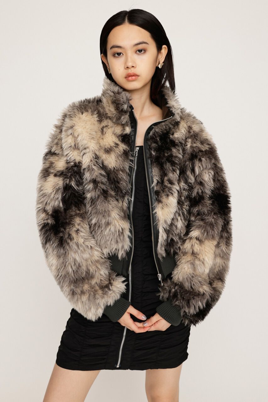 SLY「CURLY BOA CROP ブルゾン」|ブルゾン・スタジャン|