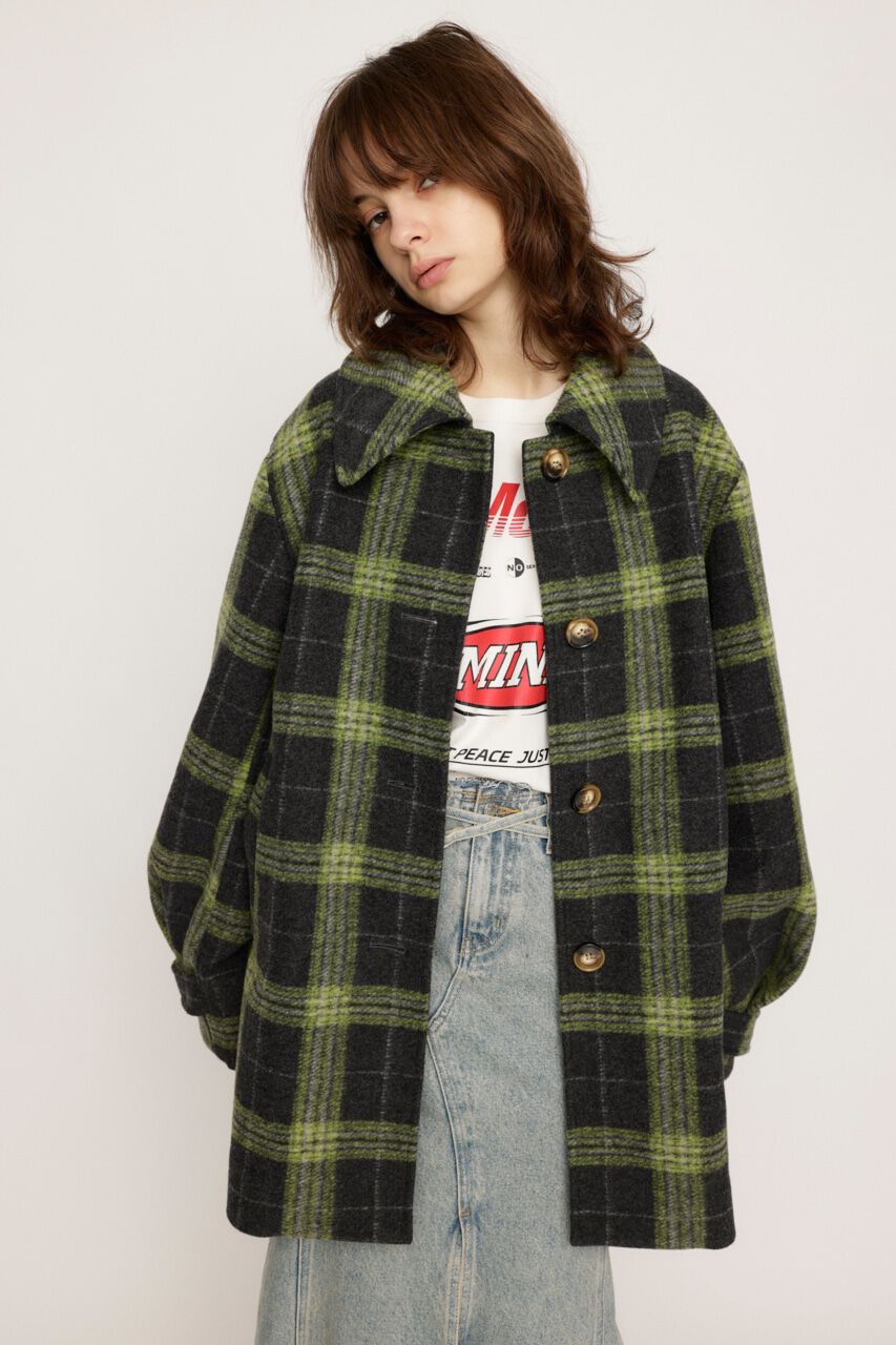 SLY「OVER MIDI CHECK コート」|その他|M/GRN7