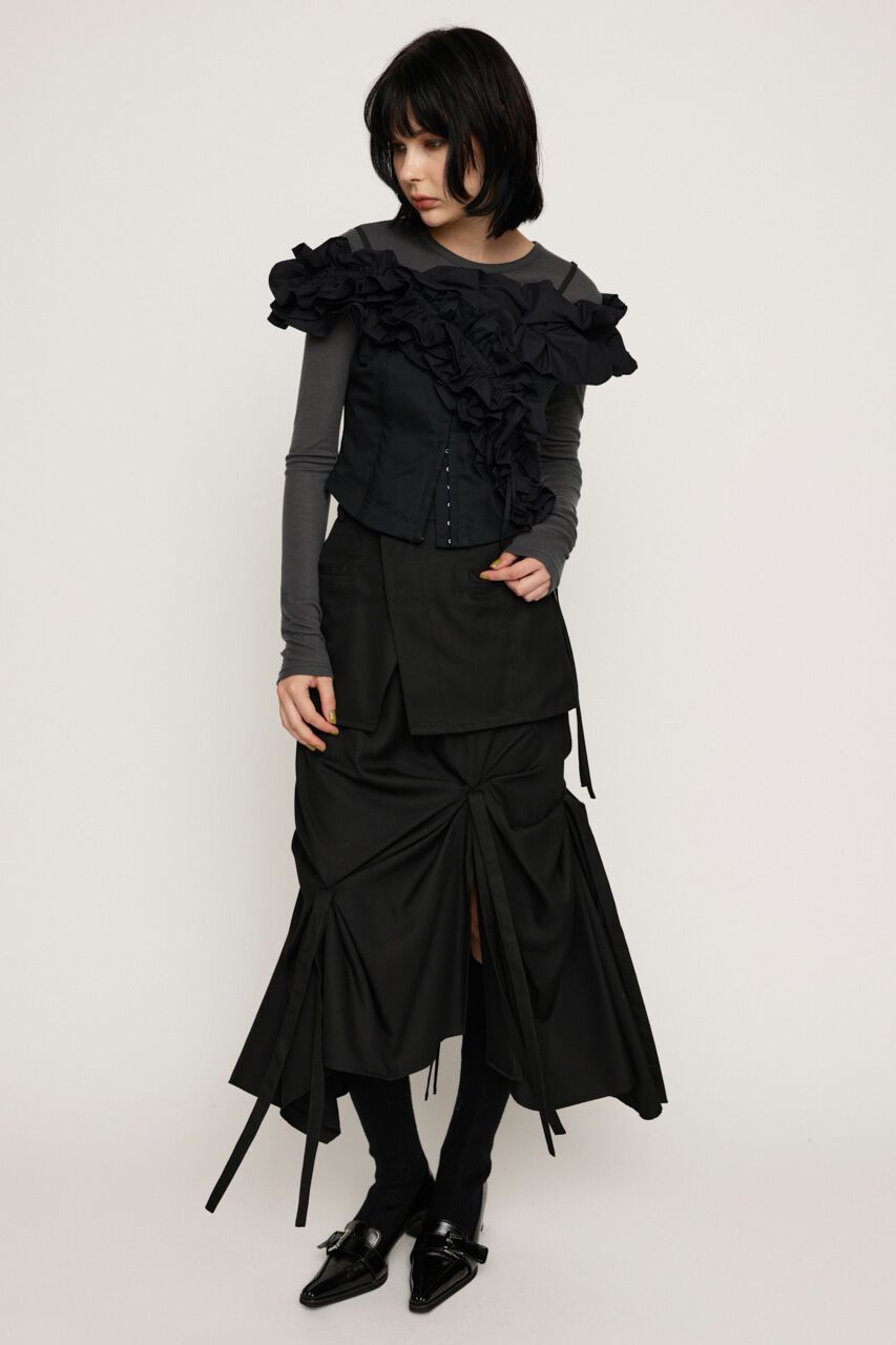 SLY「LAYERED TUCK RIBBON スカート」|スカート|
