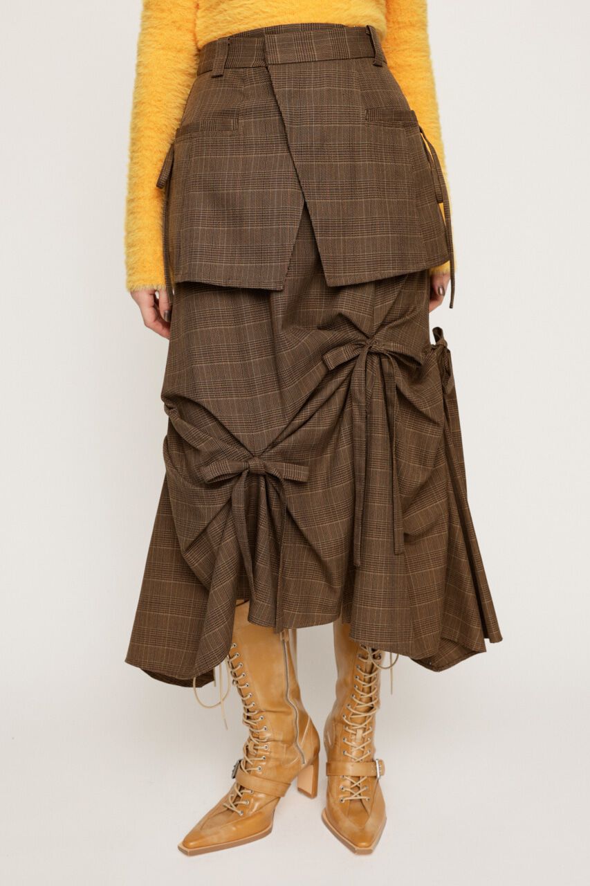 SLY「LAYERED TUCK RIBBON スカート」|スカート|