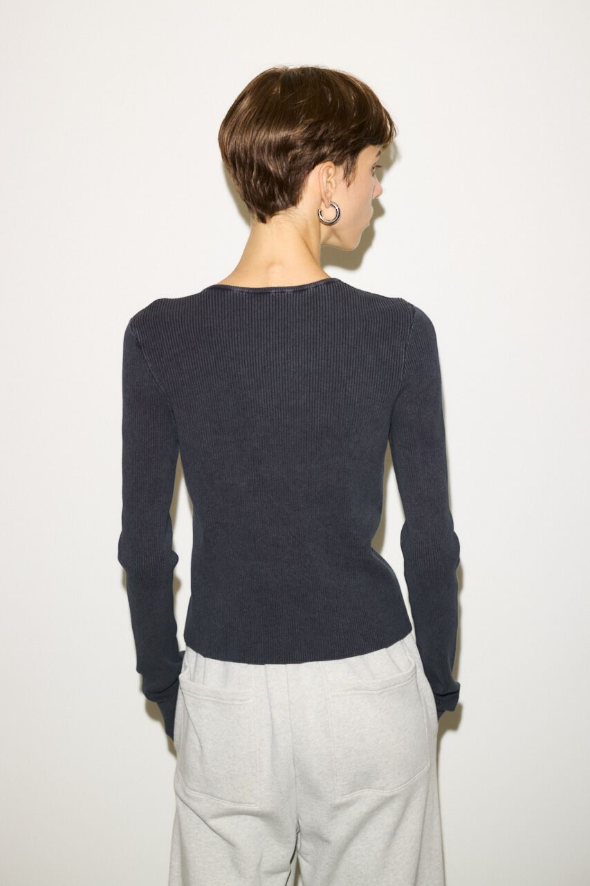 SLY「SLANT BUTTON HG RIB トップス」|ニット・セーター|