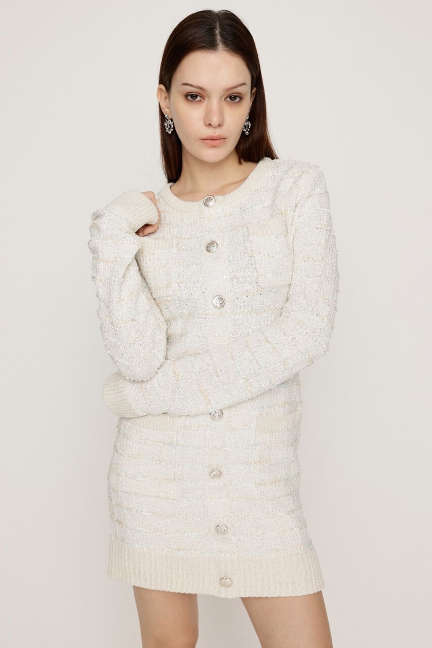 SLY「KNIT TWEED ショートワンピース」|ワンピース|