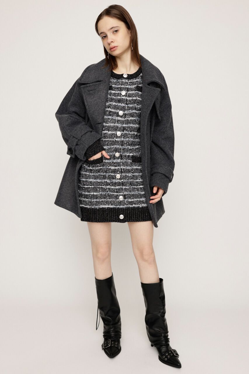 SLY「KNIT TWEED ショートワンピース」|ワンピース|