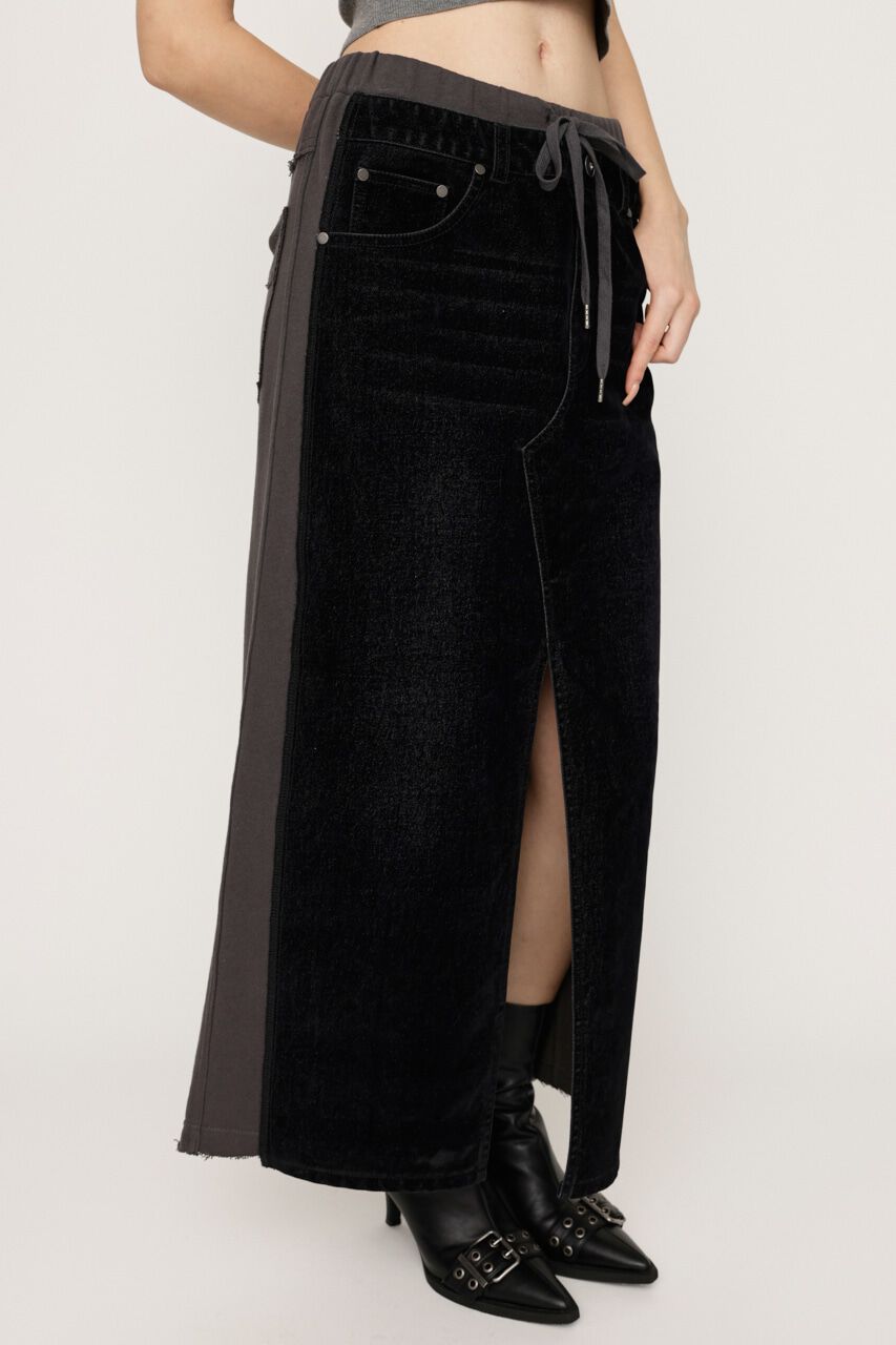 SLY「L／W DOCKING SW ロングスカート」|スカート|BLK