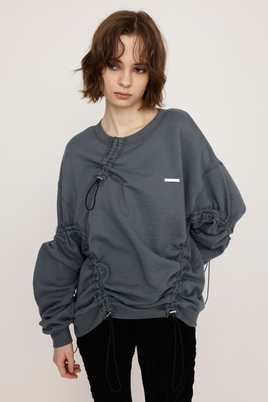 SLY「DRAWSTRING SW トップス」|パーカー|L/BLK1