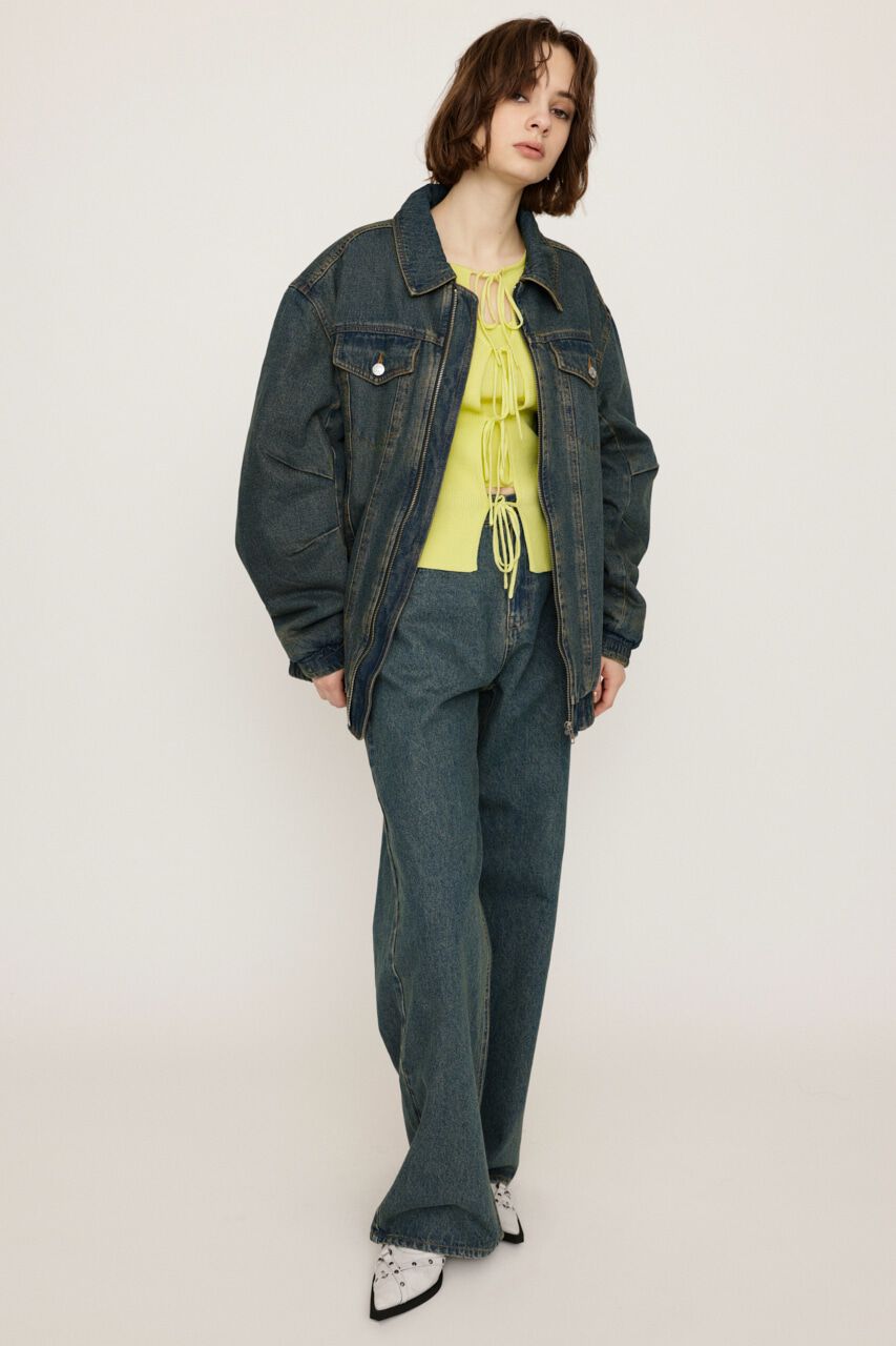 SLY「CUT OFF STRAIGHT パンツ」|デニム|