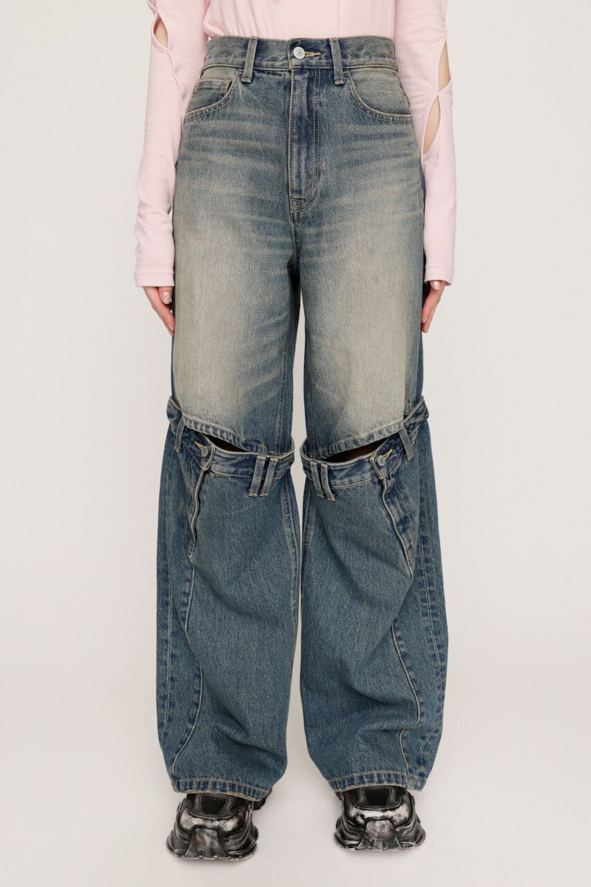 SLY「J／W KNEE DENIM パンツ」|デニム|