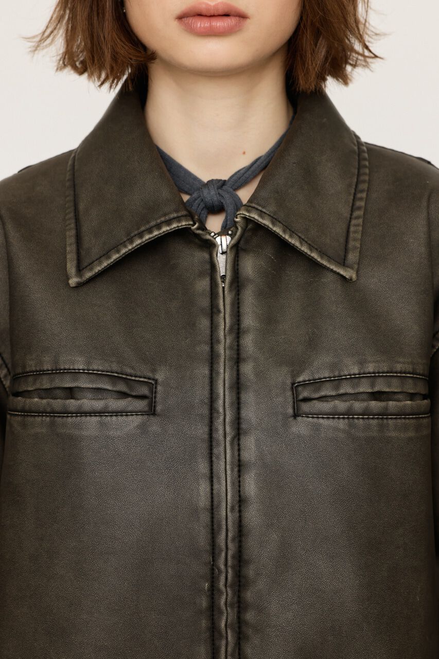 SLY「VINTAGE BOXY F／LEATHER ジャケット」|その他|