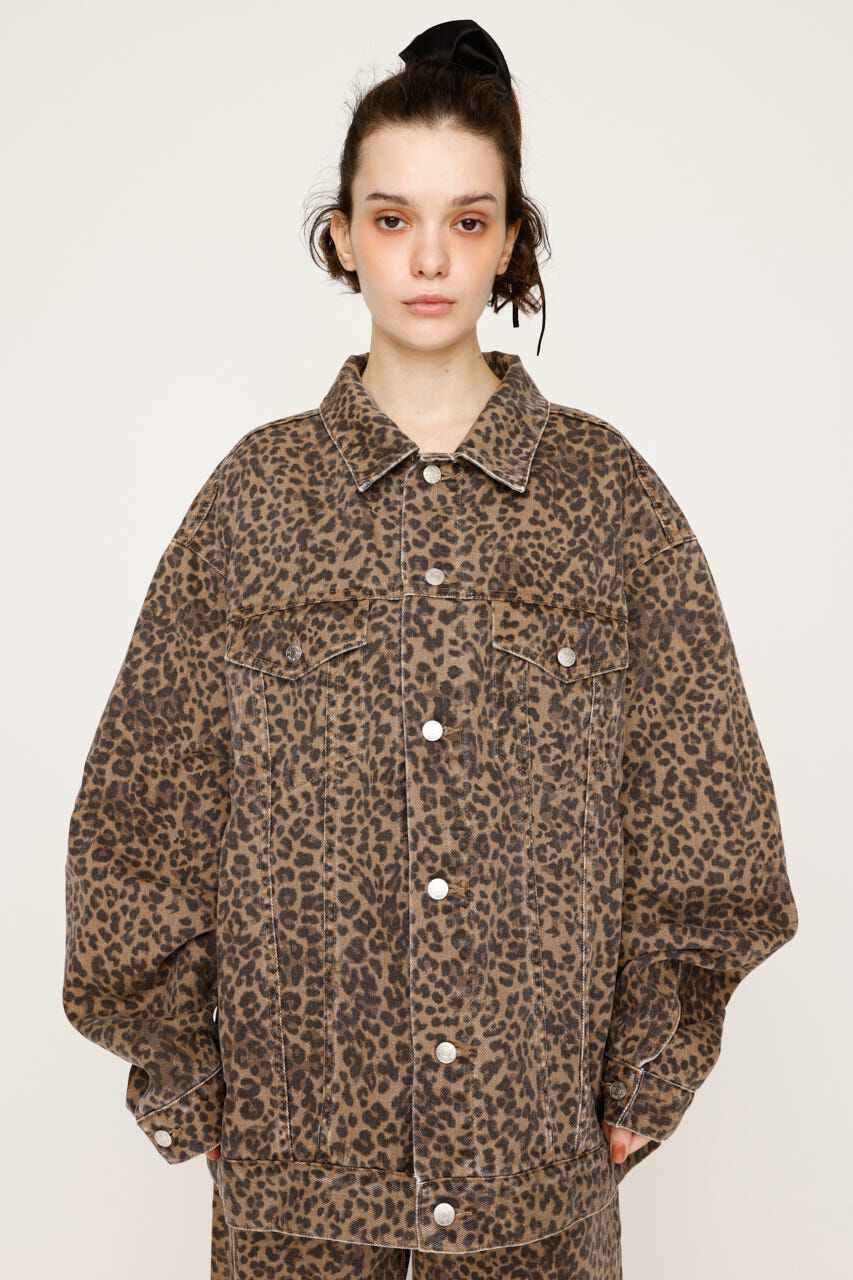 SLY「LEOPARD 4XL DENIM JK-D」|デニムジャケット|