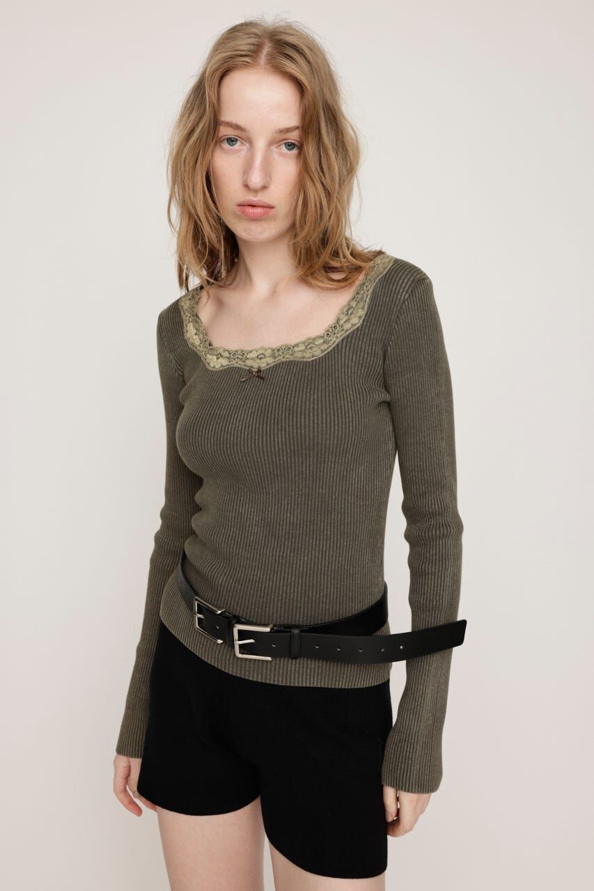 SLY「LACE DOCKING トップス」|ニット・セーター|