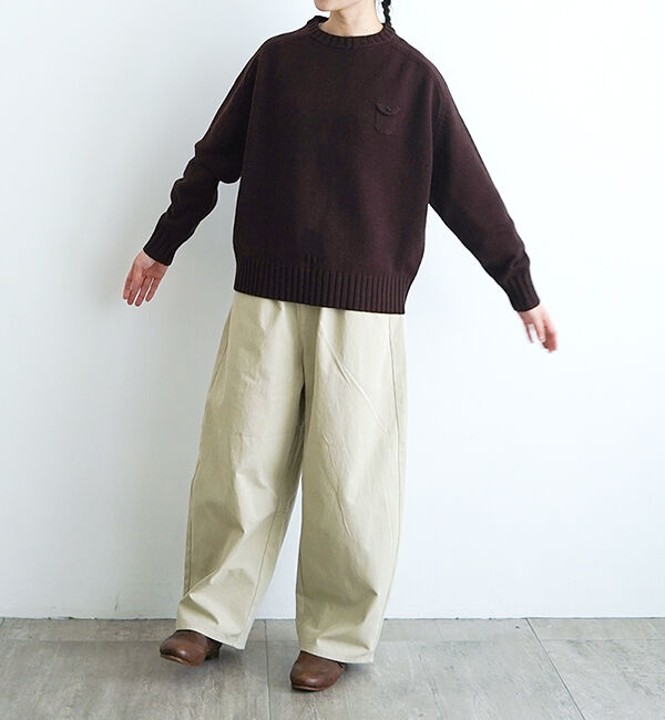 休日と詩「休日のスモールポケットニット」|ニット・セーター|