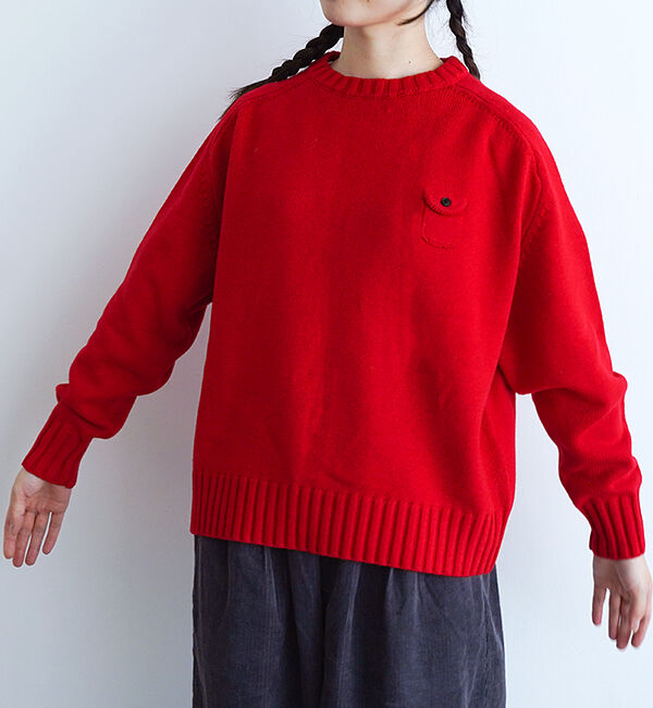 休日と詩「休日のスモールポケットニット」|ニット・セーター|