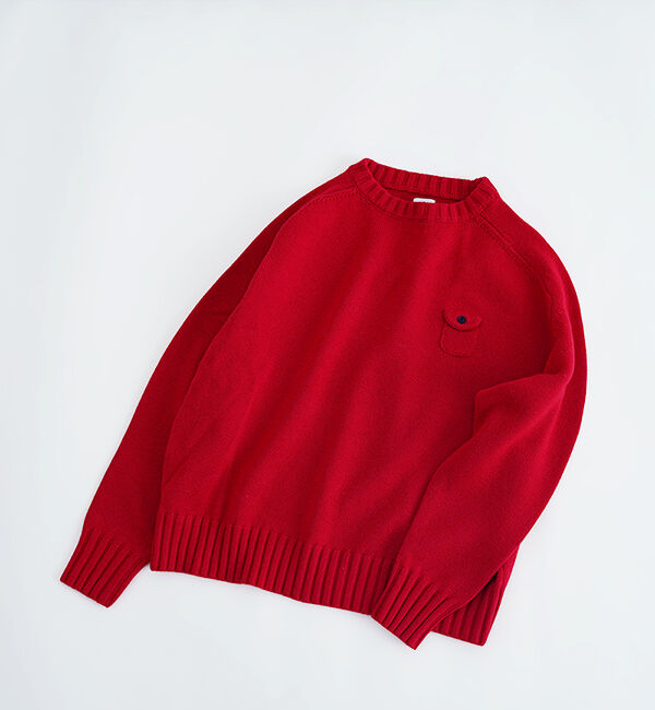 休日と詩「休日のスモールポケットニット」|ニット・セーター|