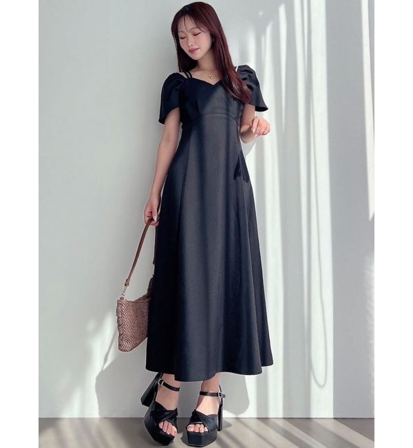 RESEXXY「ダブルストラップフレアワンピース」|ワンピース|