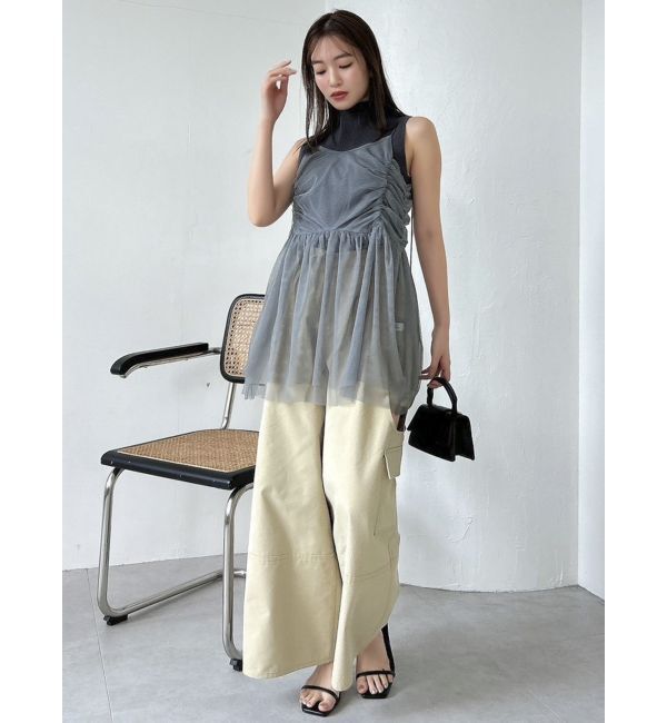 dazzlin「【WEB限定】チュールキャミトップス」|キャミソール|