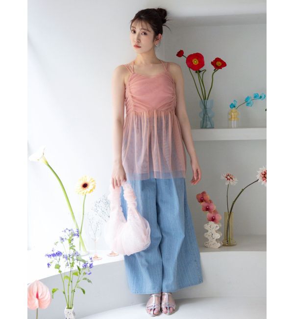 dazzlin「【WEB限定】チュールキャミトップス」|キャミソール|