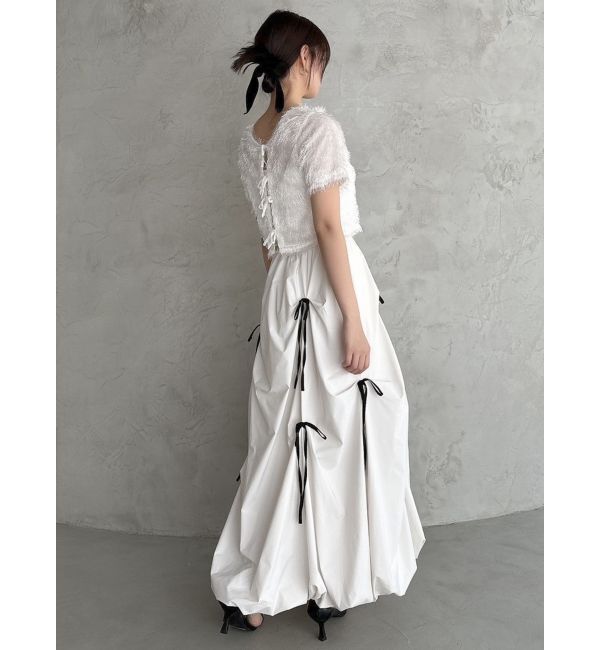 dazzlin「ランダムタックリボンバルーンスカート」|スカート|