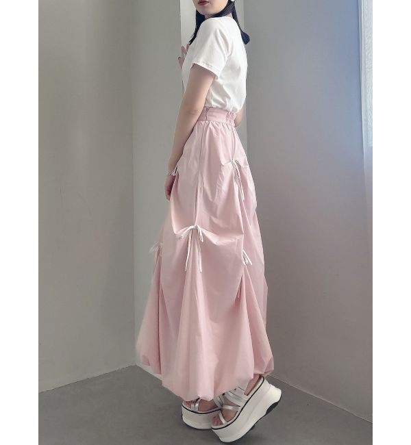 dazzlin「ランダムタックリボンバルーンスカート」|スカート|