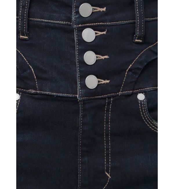 EMODA「リボンストリングフレアハイウエストパギンス」|デニム|