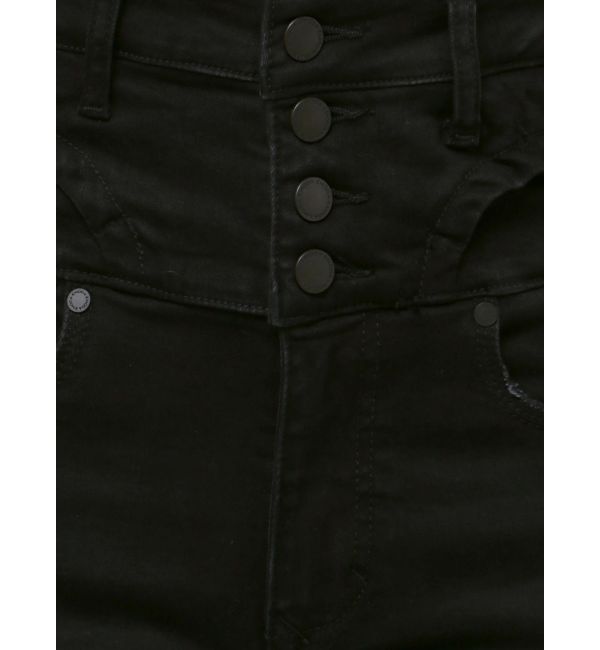 EMODA「リボンストリングフレアハイウエストパギンス」|デニム|