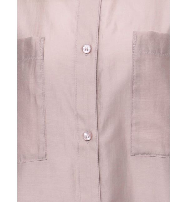 MERCURYDUO「ノーカラーバックリボンシアーシャツ」|シャツ・ブラウス|