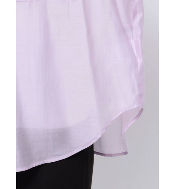 MERCURYDUO「ノーカラーバックリボンシアーシャツ」|シャツ・ブラウス|