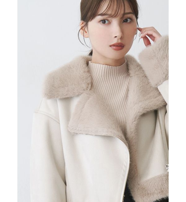 MERCURYDUO「フレアスリーブハイネックリブニット」|ニット・セーター|