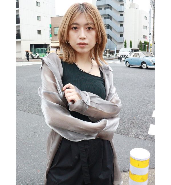 MURUA「シャイニーシアーシャツ」|シャツ・ブラウス|