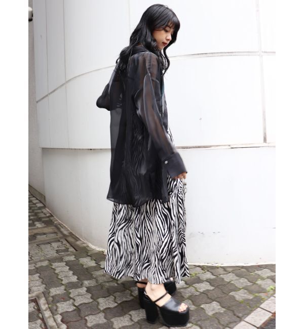 MURUA「シャイニーシアーシャツ」|シャツ・ブラウス|