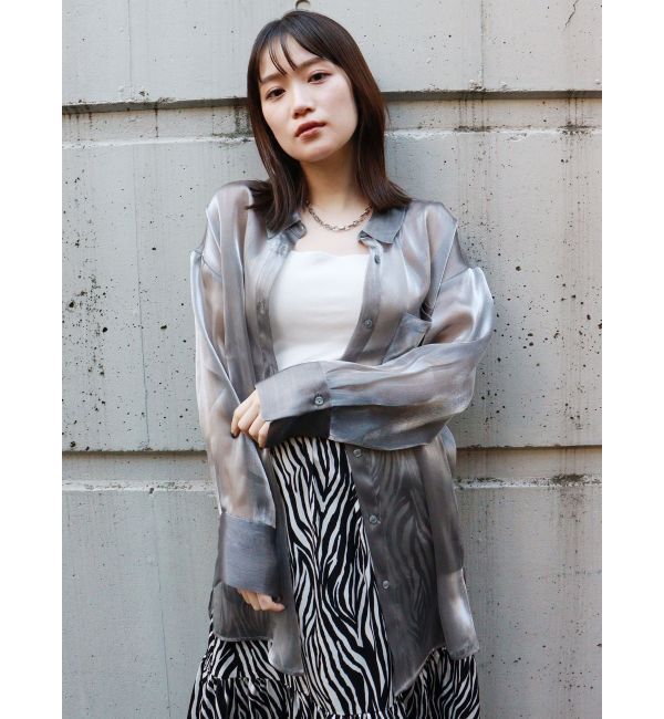 MURUA「シャイニーシアーシャツ」|シャツ・ブラウス|