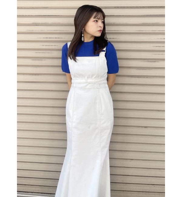 MURUA「フロントクロスデザインジャンスカ」|ジャンパースカート|