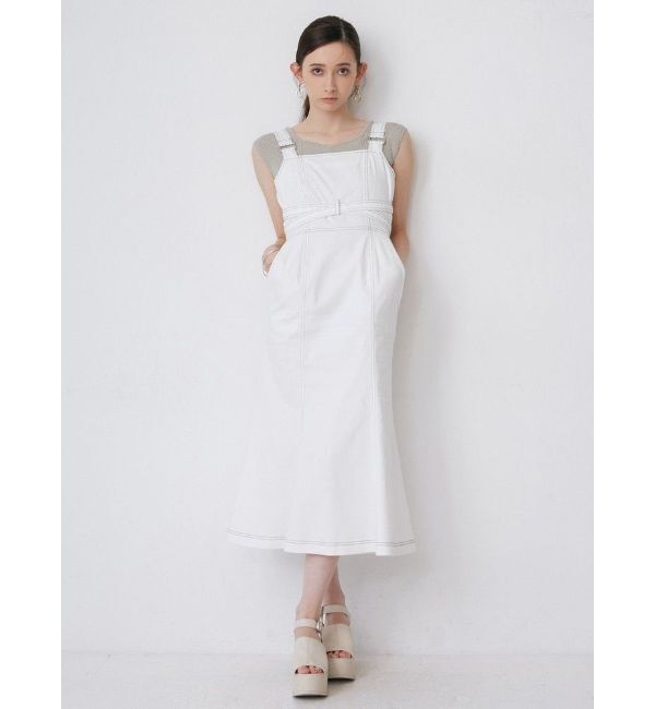 MURUA「フロントクロスデザインジャンスカ」|ジャンパースカート|