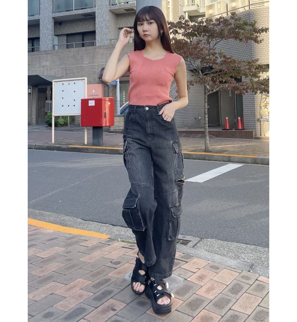 MURUA「バックオープンリブコルセットニット」|ニット・セーター|