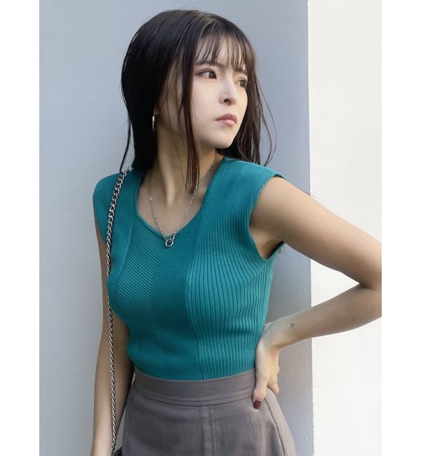 MURUA「バックオープンリブコルセットニット」|ニット・セーター|